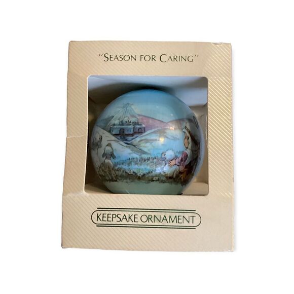 Hallmark 1982 Season For Caring Unbreakable Ornament - Picture 1 of 5